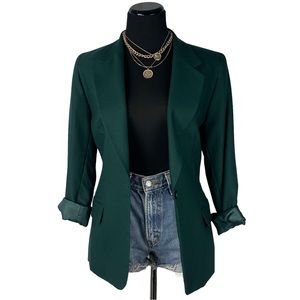 Vintage 90s Pendleton Oversized Wool Blazer Size 10 Masters Green